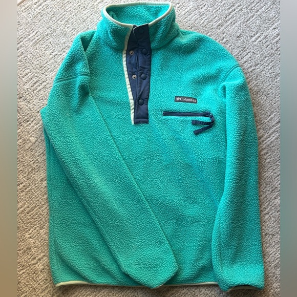 Columbia Turquoise Fleece Pullover - Picture 2 of 4